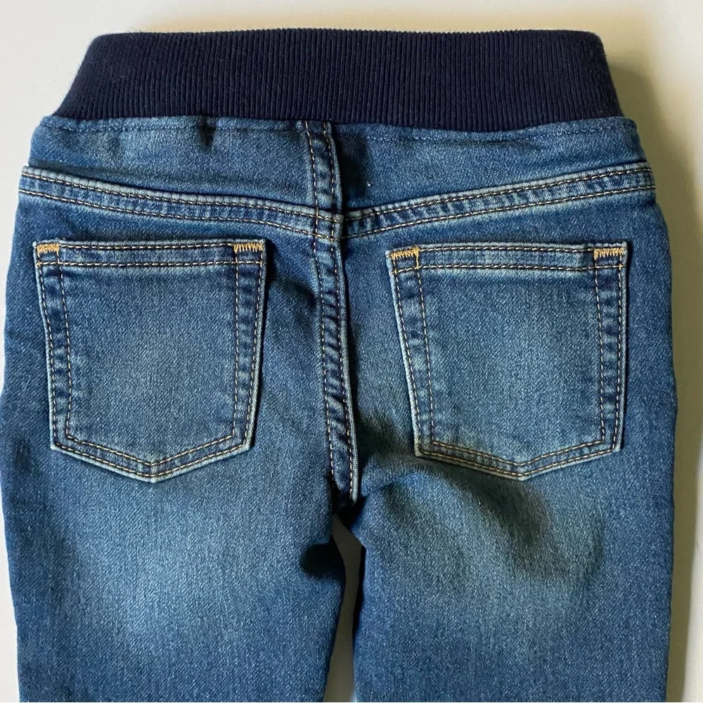 Gap jeans size 3-6 months “My first easy slim” comfy wide waist band baby EUC